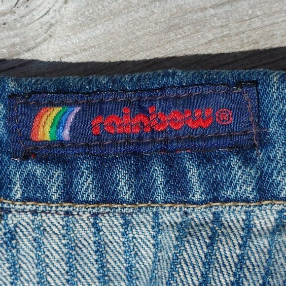 VINTAGE RAINBOW Jeanswear Denim Sleeveless Vest Women's Size Small - Picture 2 of 6
